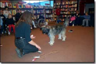 Briard-Artemis and Barbara giving a demonstration in Chapters